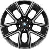 BMW 858M Midnight Grey with Bright Turned and Silver Inserts Wheel Img 1
