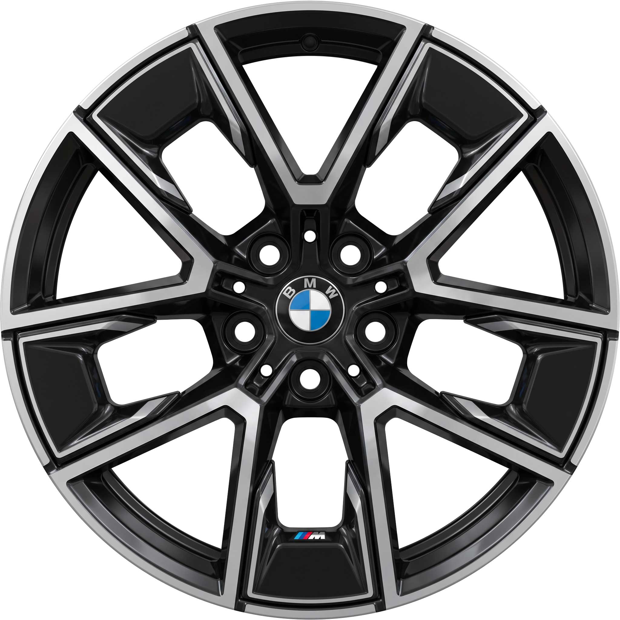BMW 858M Midnight Grey with Bright Turned and Silver Inserts Alloy Wheel Product Image #1