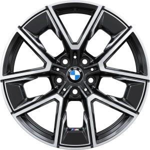 BMW 858M Midnight Grey with Bright Turned and Silver Inserts Alloy Wheel for BMW i4 G26 - Sizes 18in