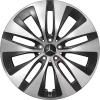 Mercedes 5 Twin Spoke [156-18] Vanadium Silver with High Sheen Wheel Img 1