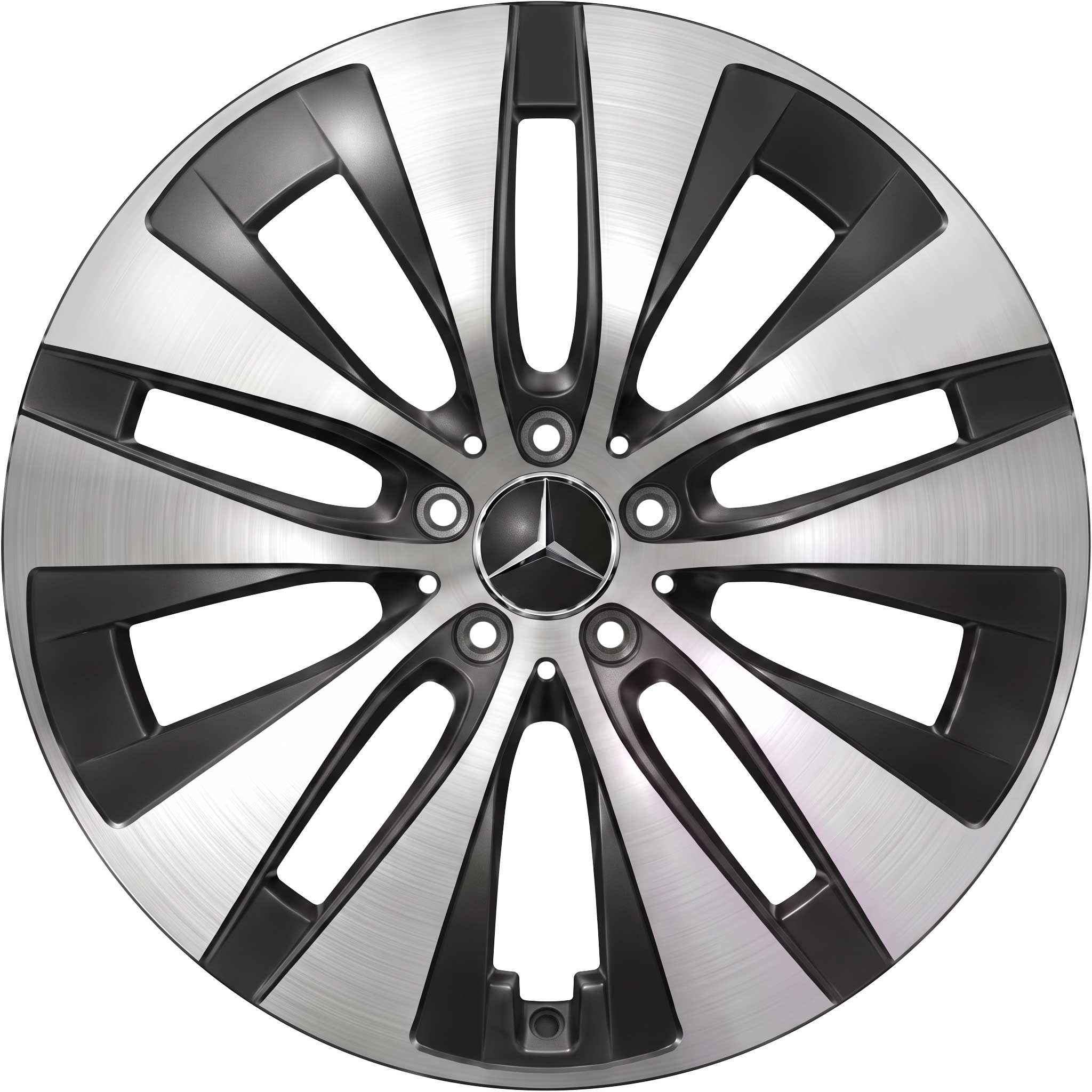 Mercedes 5 Twin Spoke [156-18] Vanadium Silver with High Sheen Alloy Wheel Product Image #1
