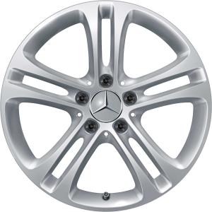 Mercedes 5 Twin Spoke [177-17] Vanadium Silver Alloy Wheel - Sizes 17in