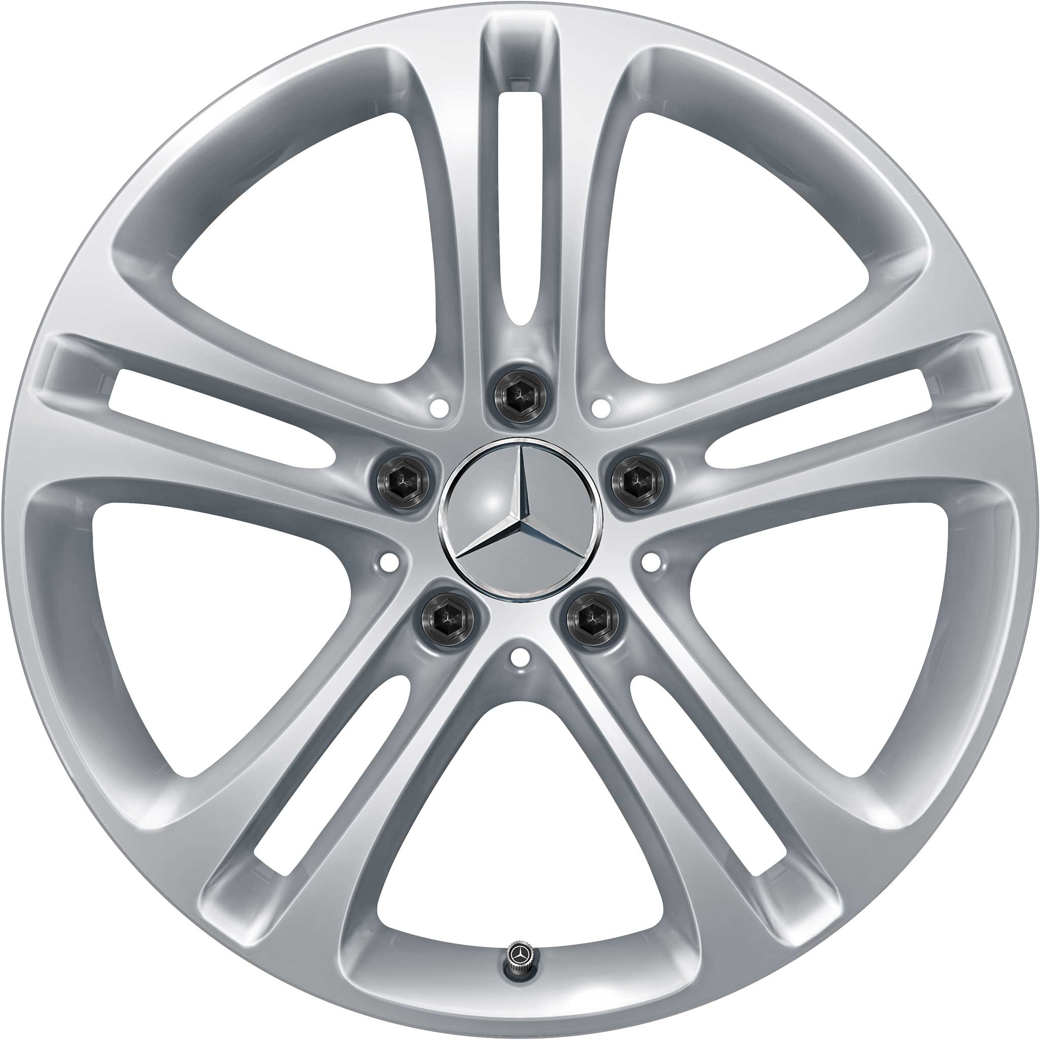 Mercedes 5 Twin Spoke [177-17] Vanadium Silver Alloy Wheel Product Image #1