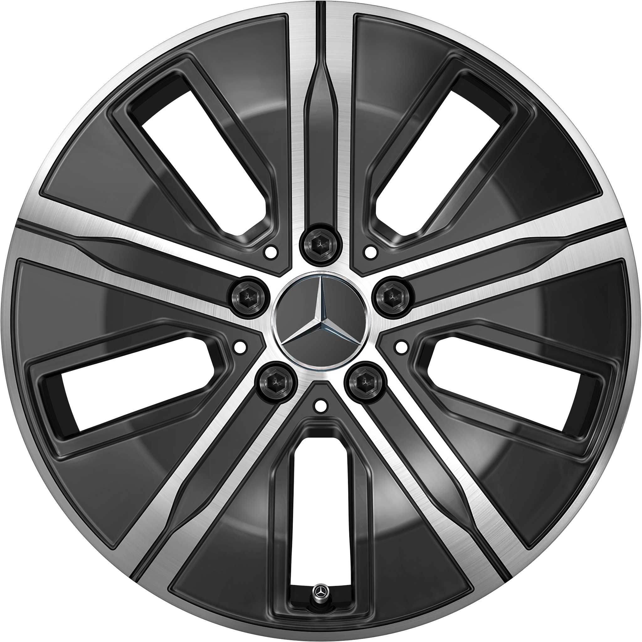 Mercedes 5 Hole [177-17] Gloss Back with High Sheen Alloy Wheel Product Image #1