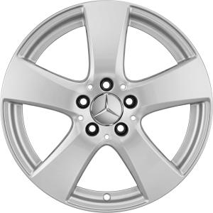 Mercedes 5 Spoke [205-17] Vanadium Silver Alloy Wheel for Mercedes C-Class W205 - Sizes 17in