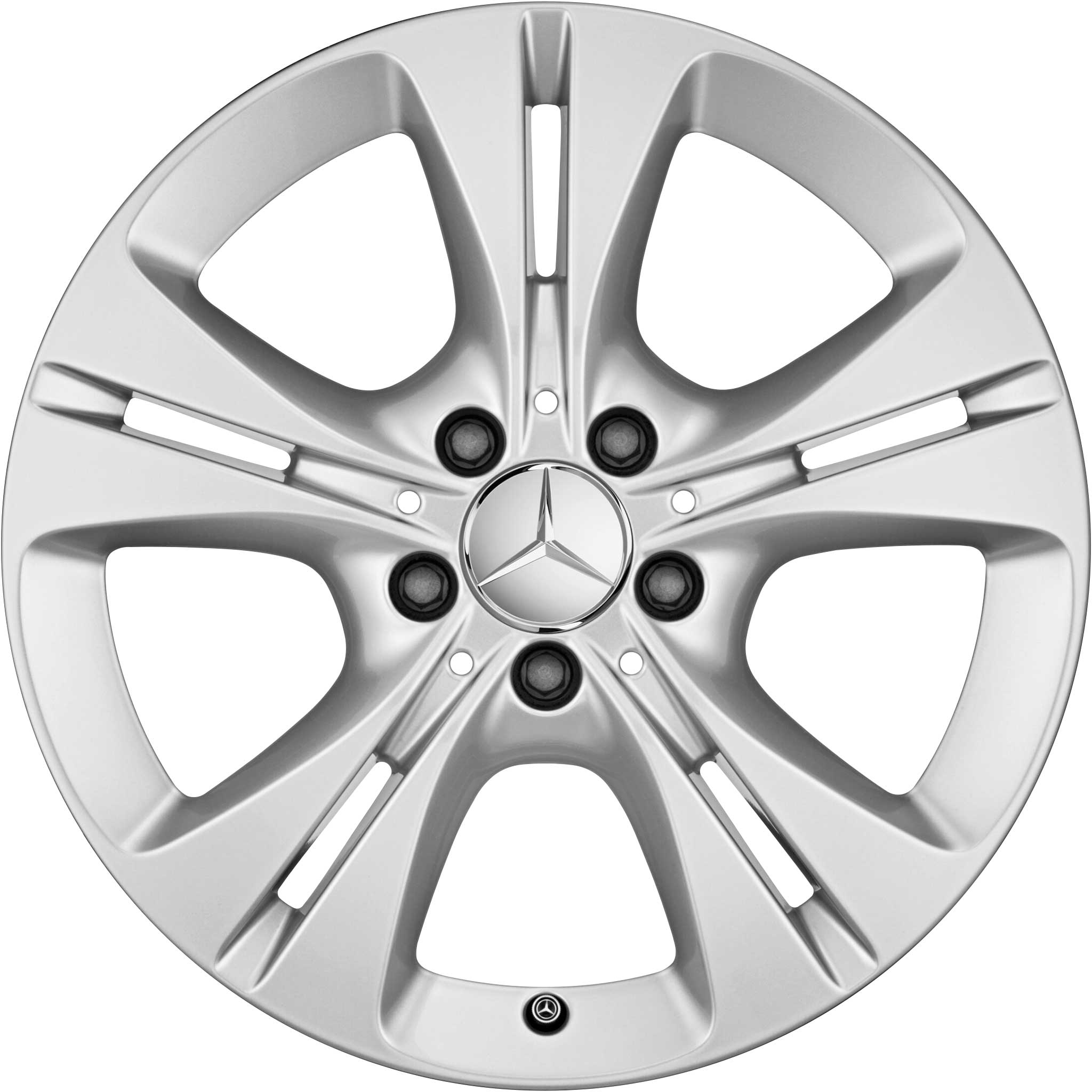Mercedes 5 Double Spoke [205-17] Vanadium Silver Alloy Wheel Product Image #1