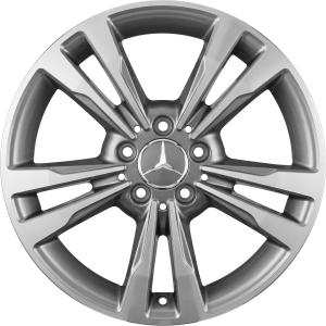 Mercedes 5 Double Spoke [212-17] Himalaya Grey with High Sheen Alloy Wheel - Sizes 17in