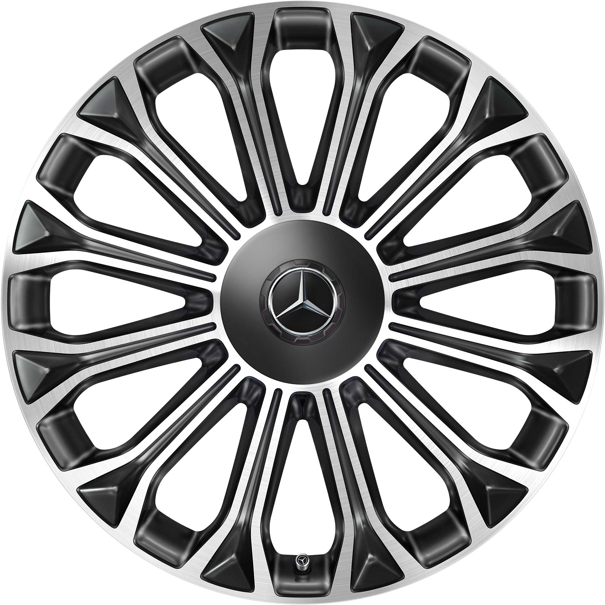Mercedes 12 Spoke [222-20] Gloss Back with High Sheen Alloy Wheel Product Image #1