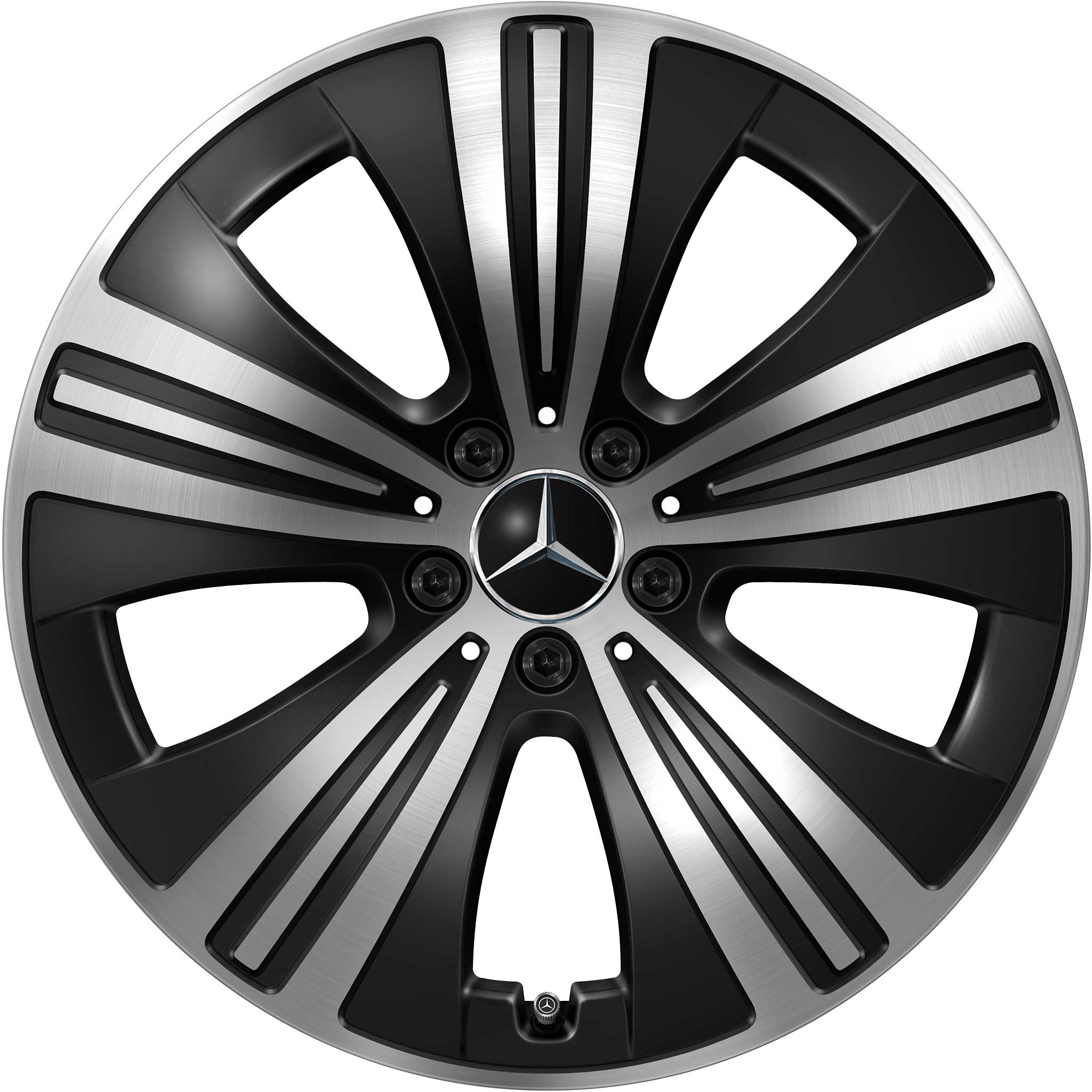 Mercedes 5 Spoke [295-19] Gloss Back with High Sheen Alloy Wheel Product Image #1