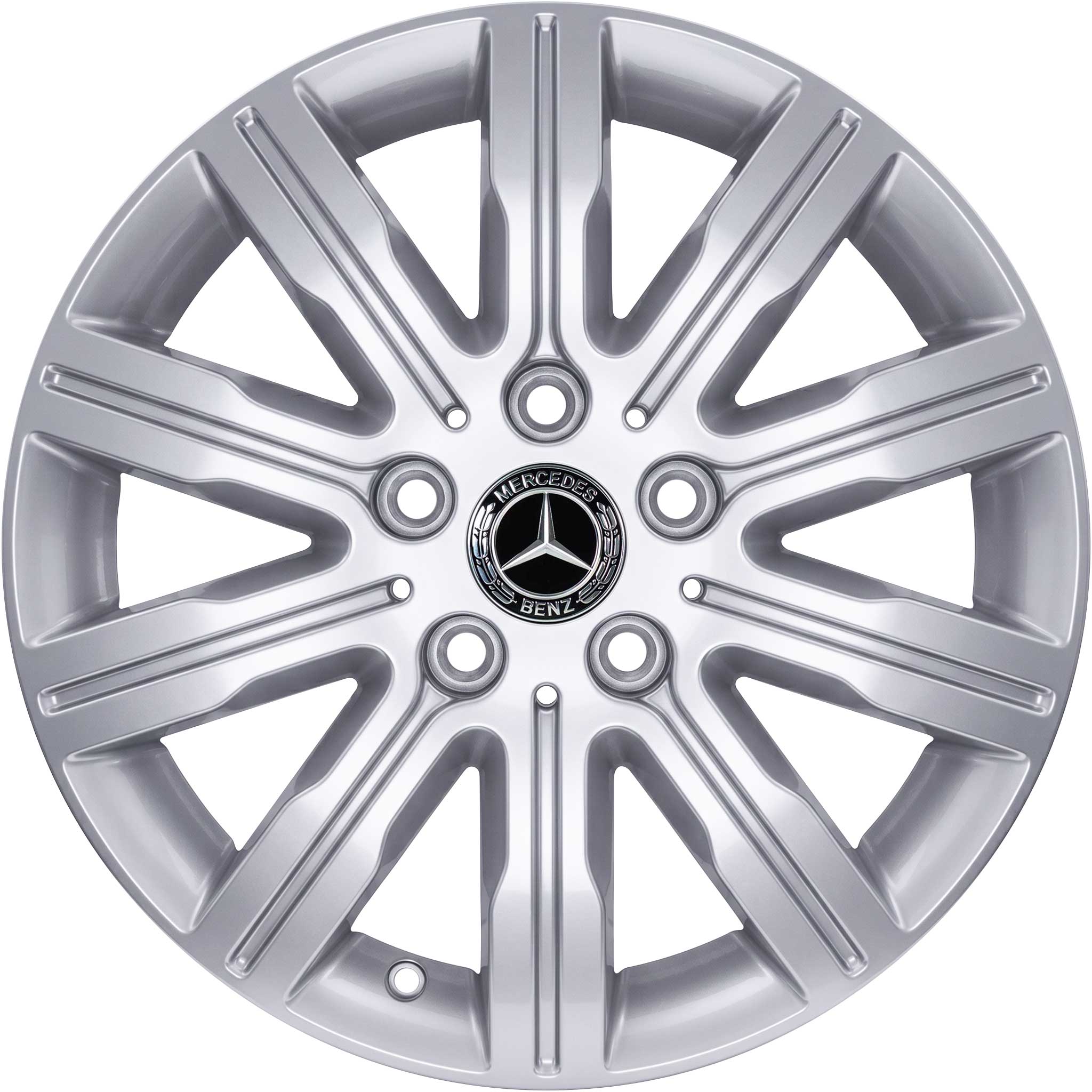 Mercedes 10 Spoke [420-16] Vanadium Silver Alloy Wheel Product Image #1