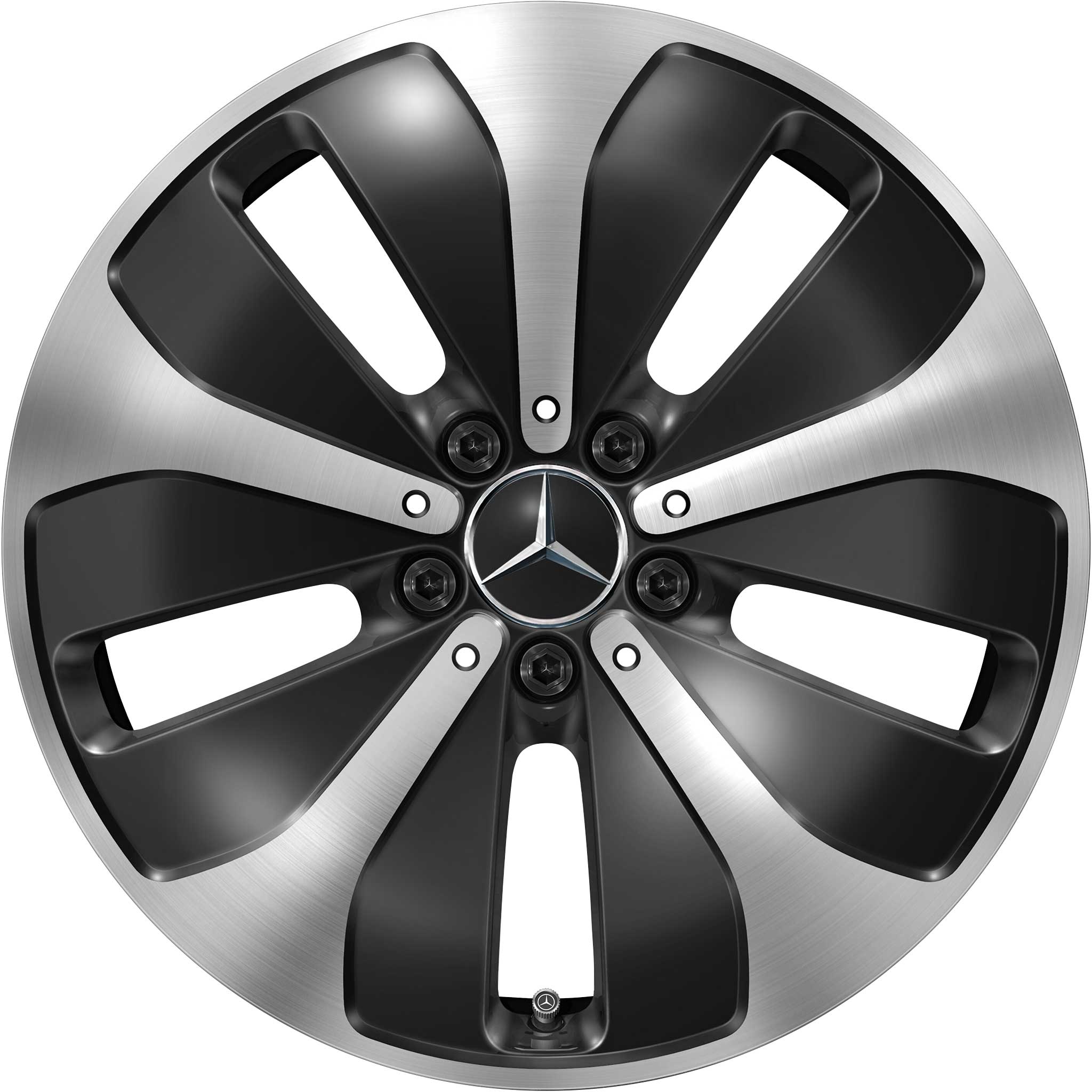 Mercedes 5 Spoke [447-18] Gloss Back with High Sheen Alloy Wheel Product Image #1