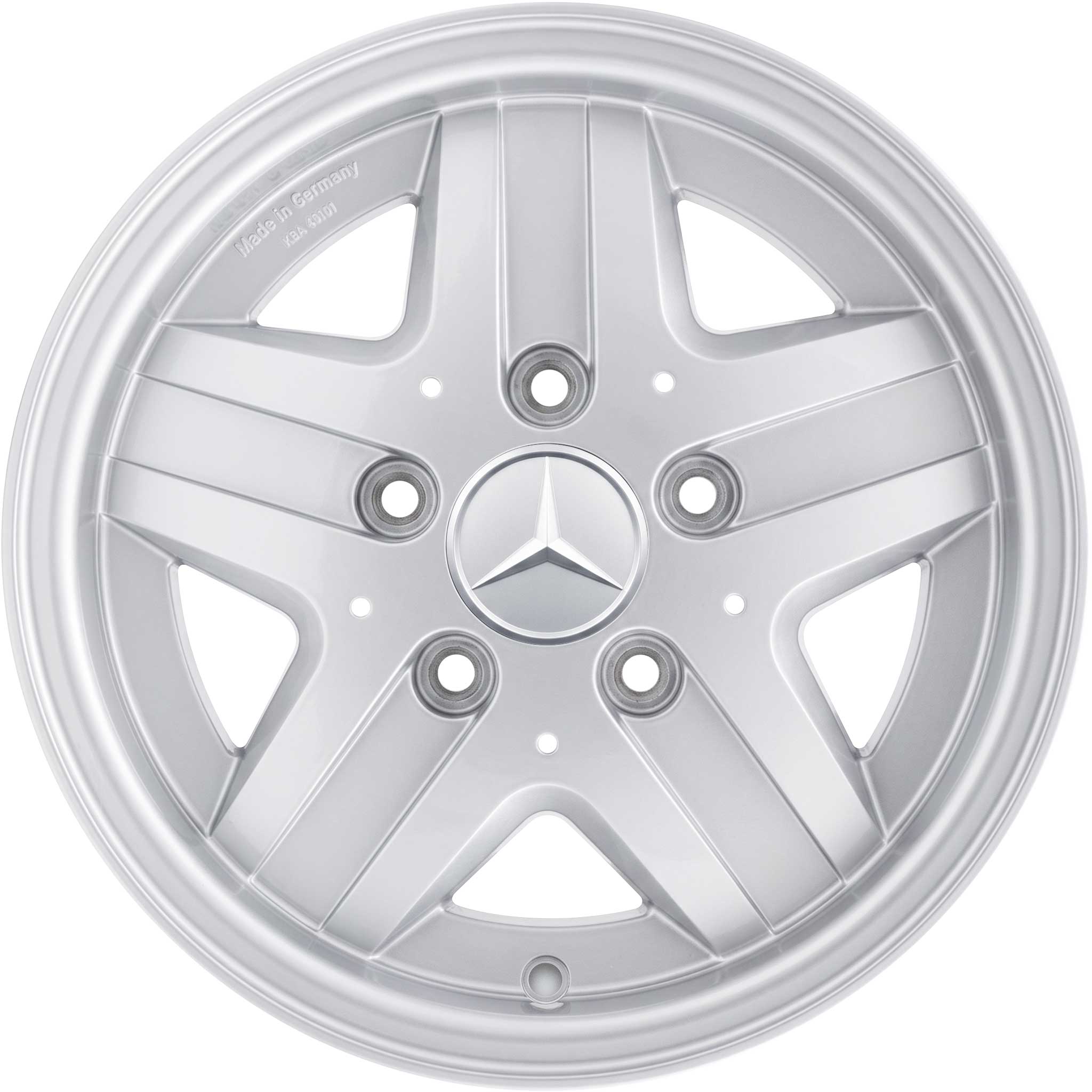 Mercedes 5 Spoke [460-15] Standard Silver Alloy Wheel Product Image #1