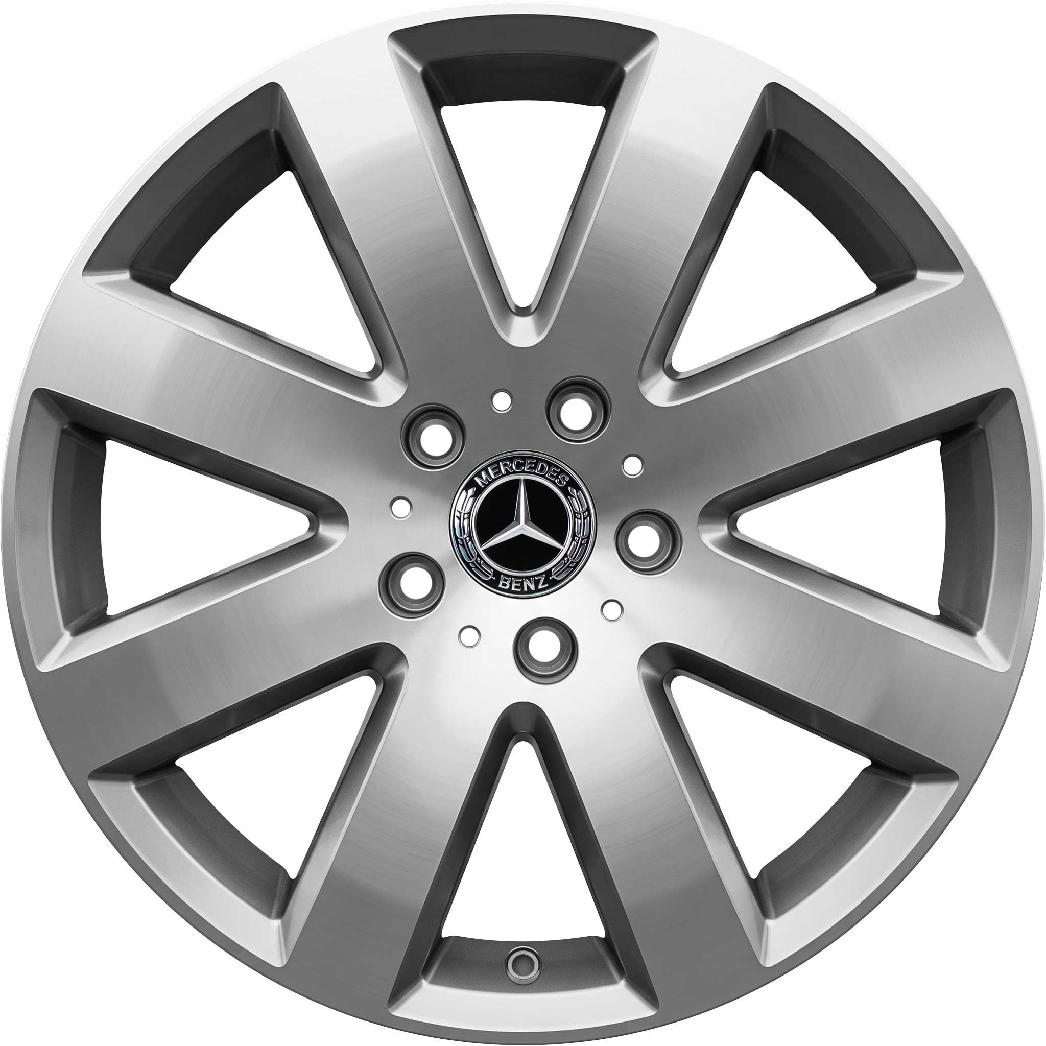 Mercedes 8 Spoke [463-19] Himalaya Grey with High Sheen Alloy Wheel Product Image #1