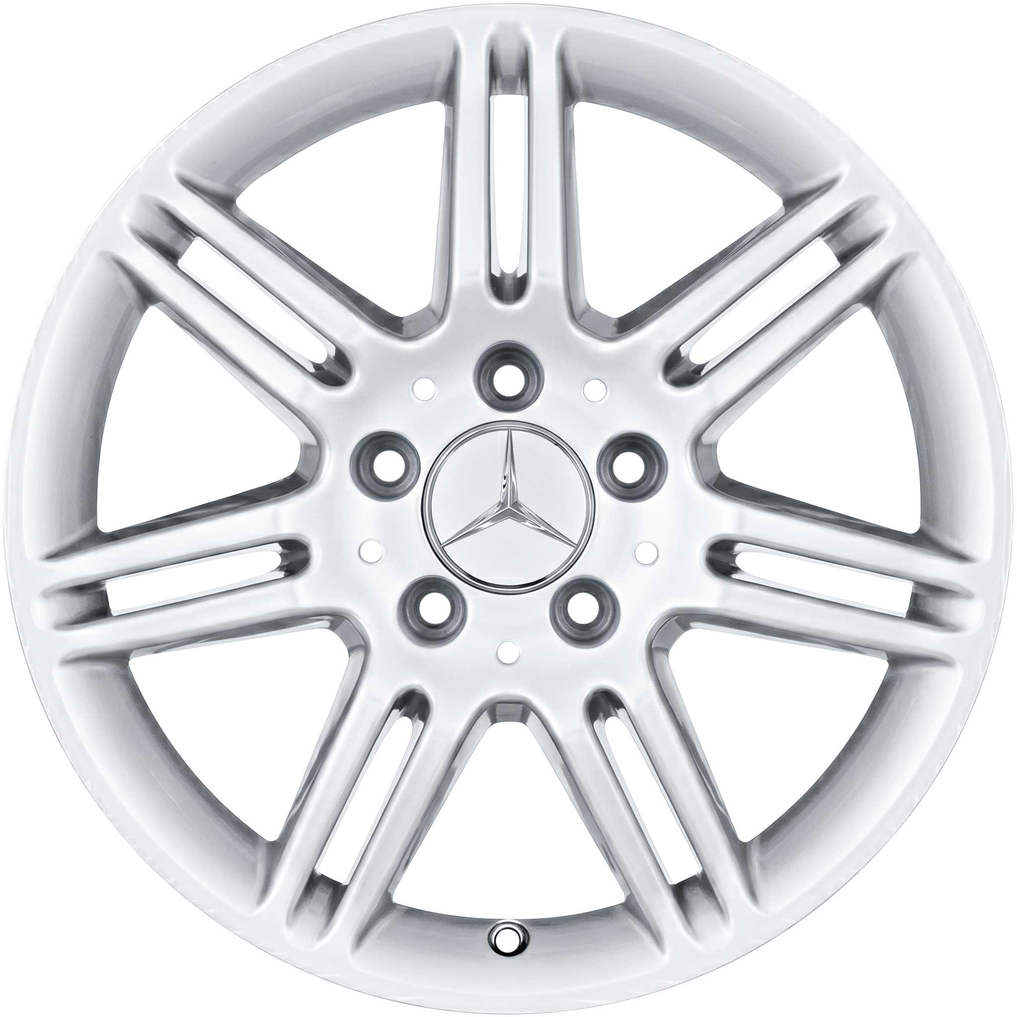 Mercedes 7 Twin Spoke [169-16] Titanium Silver Alloy Wheel Product Image #1