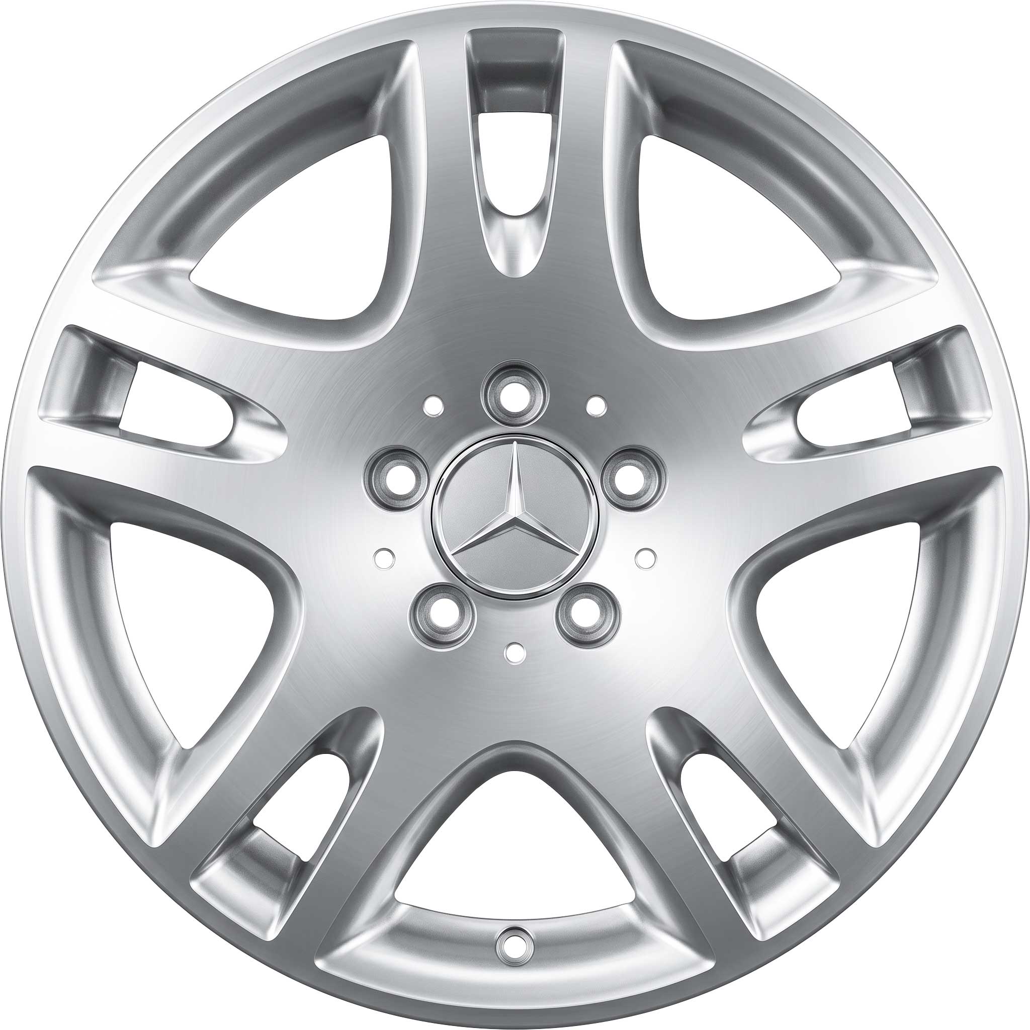 Mercedes 5 Double Spoke [211-17] Titanium Silver Alloy Wheel Product Image #1
