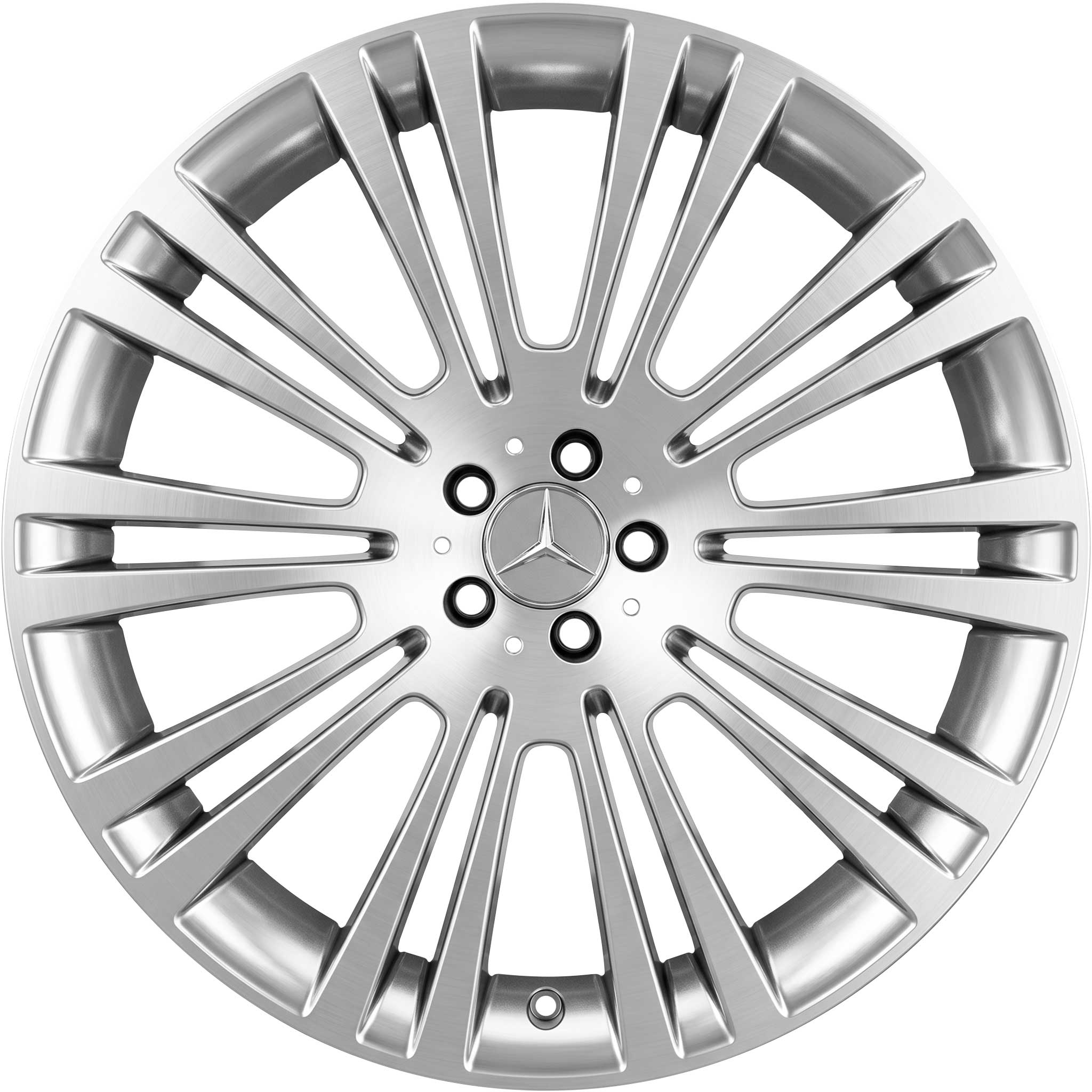 Mercedes 10 Twin Spoke [639-18] Titanium Silver with High Sheen Alloy Wheel Product Image #1