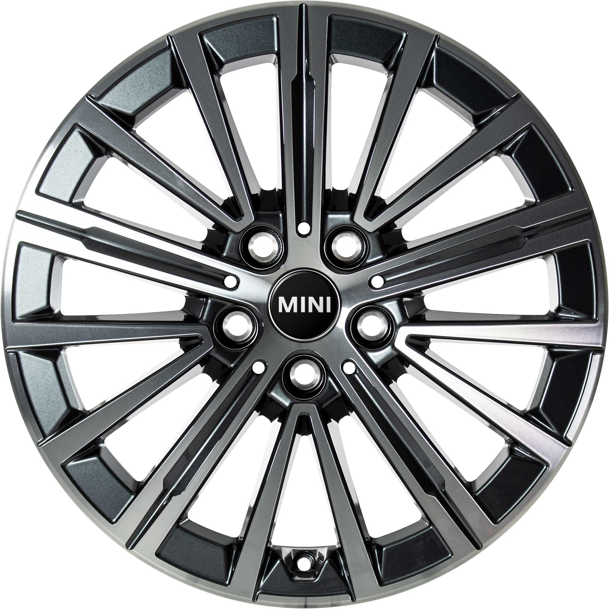 Mini 833 V Spoke Gunmetal Grey with Bright Turned Alloy Wheel Product Image #1