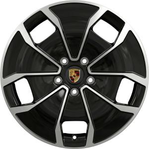 Black Porsche Taycan Turbo Aero alloy wheel