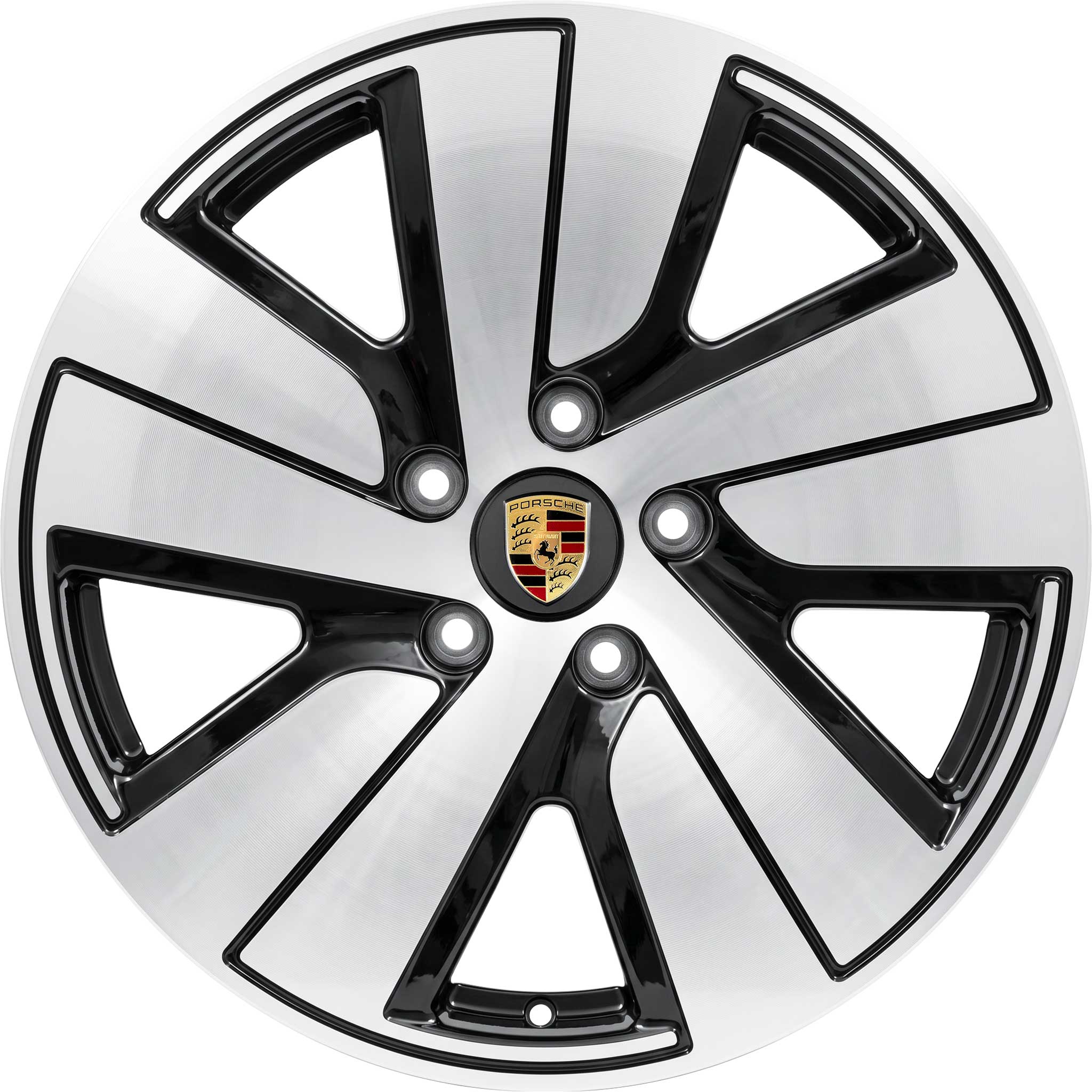Porsche Taycan S Aero Gloss Black with Bright Turned Alloy Wheel Product Image #1