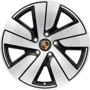 Black Porsche Taycan S Aero alloy wheel
