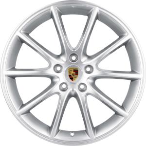 Silver Porsche Cayenne Design III alloy wheel