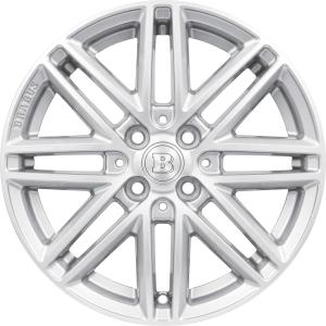 16" Smart Brabus Monoblock VIII Silver with High Sheen alloy wheel