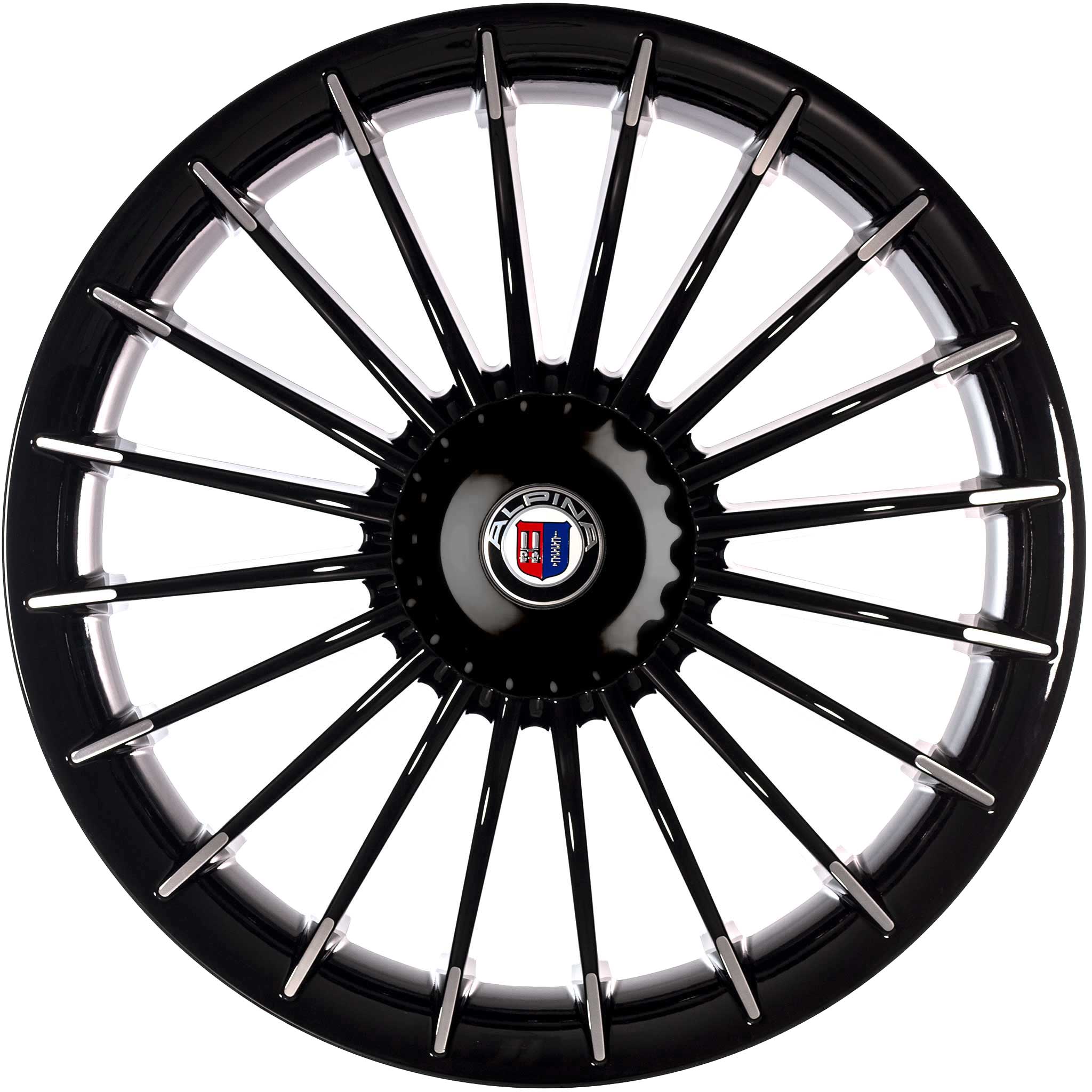 Alpina Classic C09 Black with Polished Spoke Ends Alloy Wheel Product Image #1