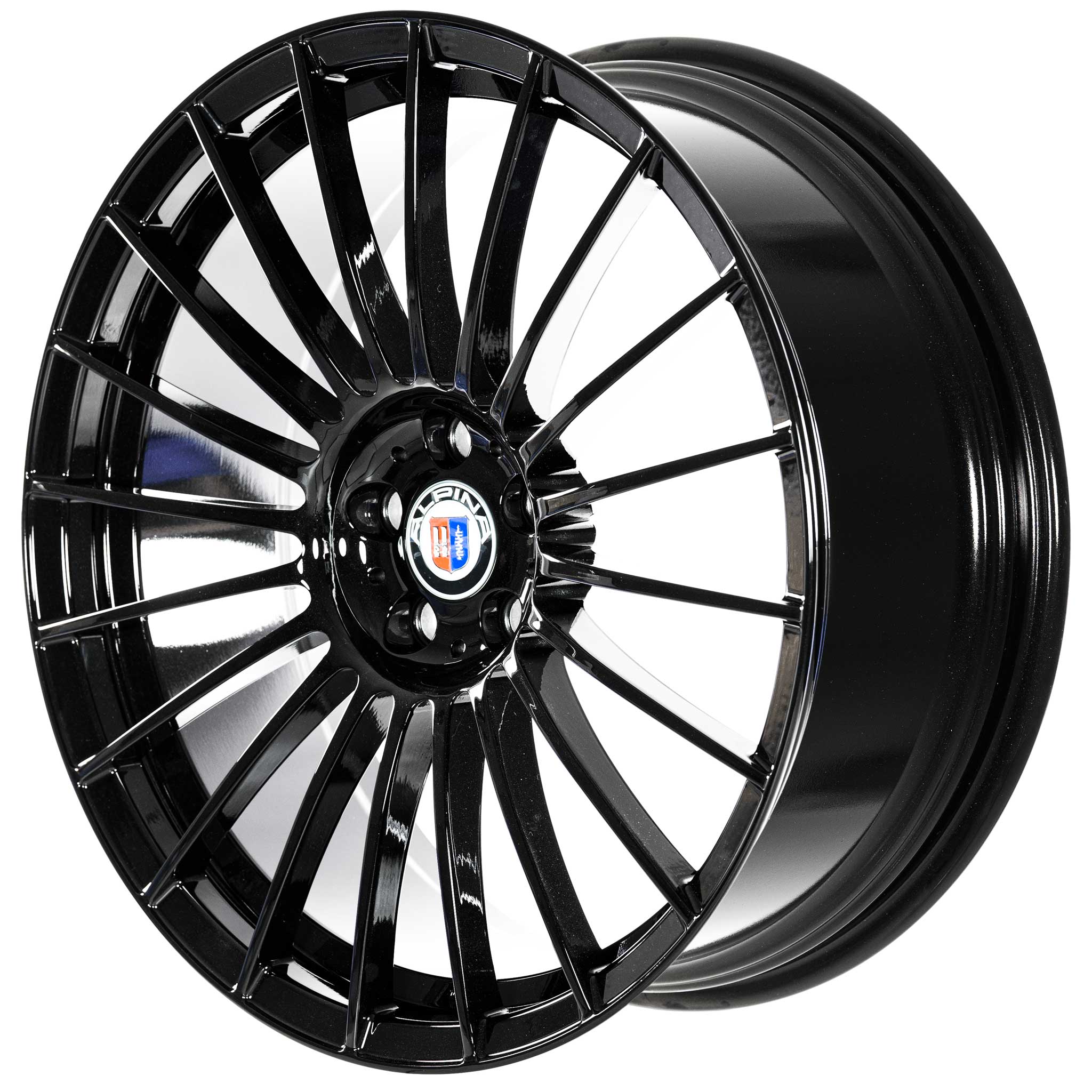 Alpina Classic Forged CS16 Black with Polished Rim Edge Alloy Wheel Product Image #2