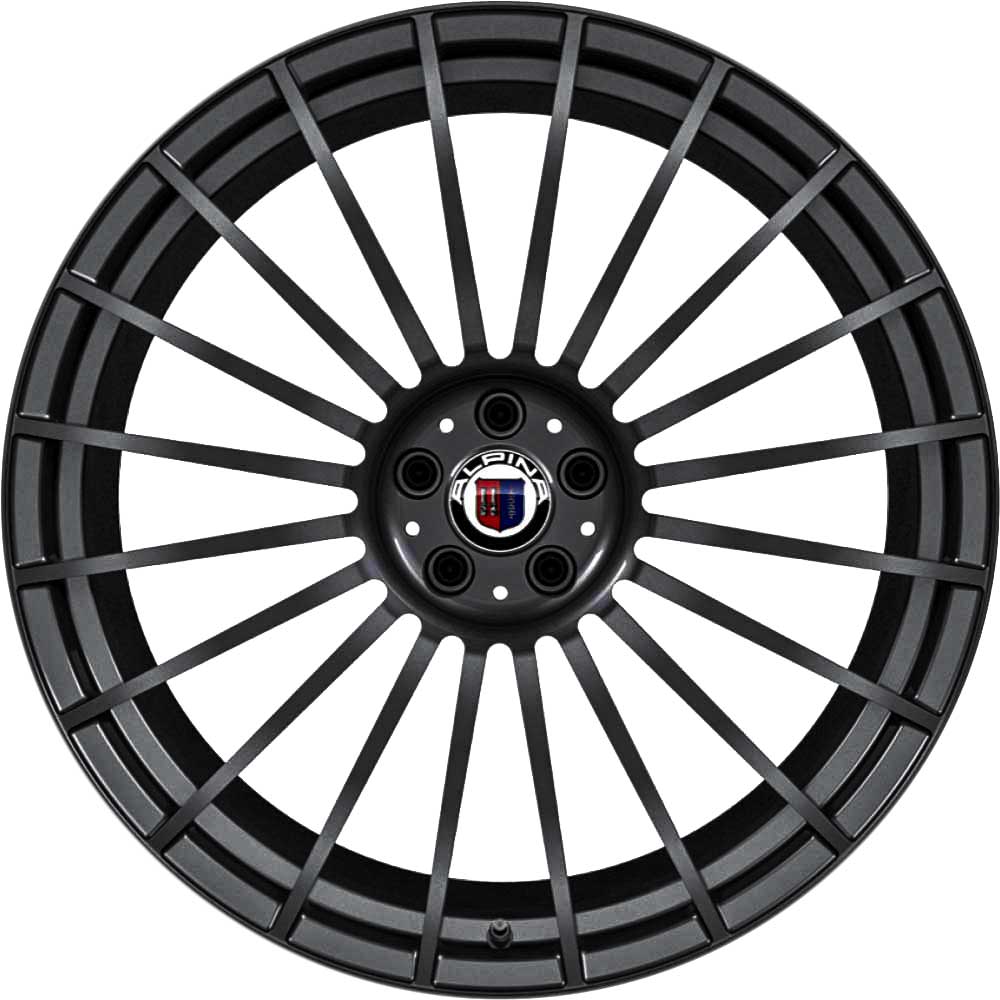 Alpina Classic Forged CS16 Black with Polished Rim Edge Alloy Wheel Product Image #1