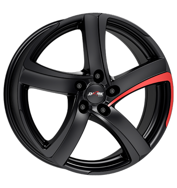 Alutec Shark Racing-Black Pad-Red Alloy Wheel Product Image #2