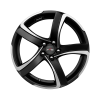 Alutec Shark Racing Black Front Polished Wheel Img 1