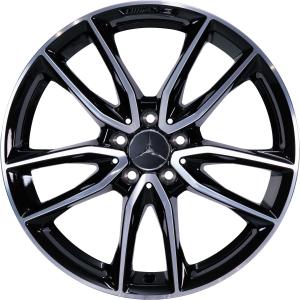 19" AMG 5 Twin Spoke [177-19] Gloss Black with High Sheen alloy wheel