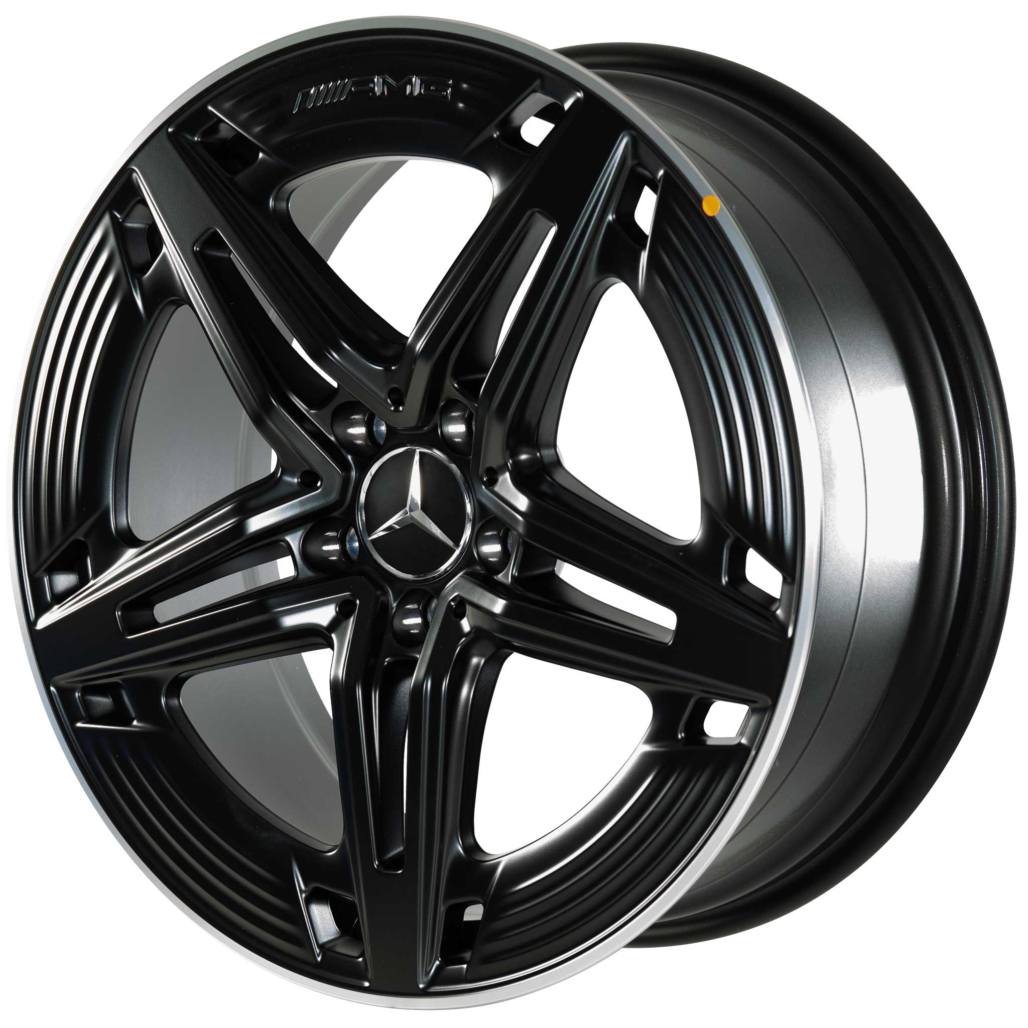 AMG 5 Spoke [177-19] Matt Black with High Sheen Rim Edge Alloy Wheel Product Image #3
