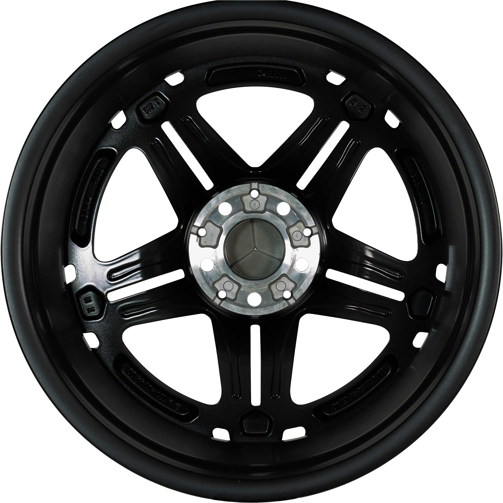 AMG 5 Spoke [177-19] Matt Black with High Sheen Rim Edge Alloy Wheel Product Image #4
