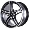 AMG 5 Twin Spoke [190-19] Matt Black with High Sheen Wheel Img 2