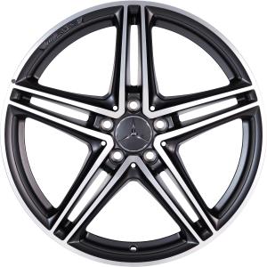 19" AMG 5 Twin Spoke [190-19] Matt Black with High Sheen alloy wheel