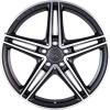AMG 5 Twin Spoke [190-19] Matt Black with High Sheen Wheel Img 1