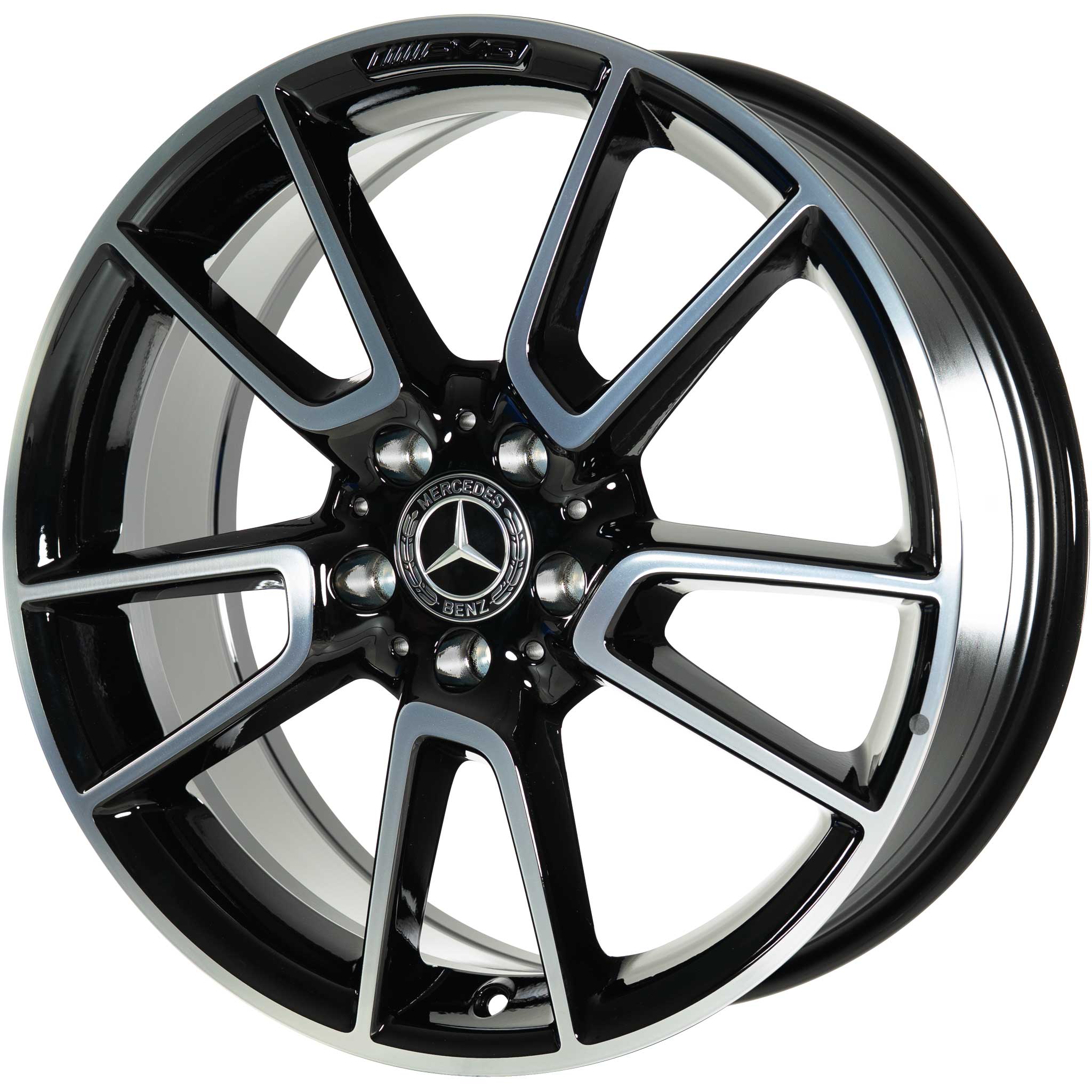AMG 5 Twin Spoke [205-19] Gloss Black with High Sheen Alloy Wheel Product Image #2
