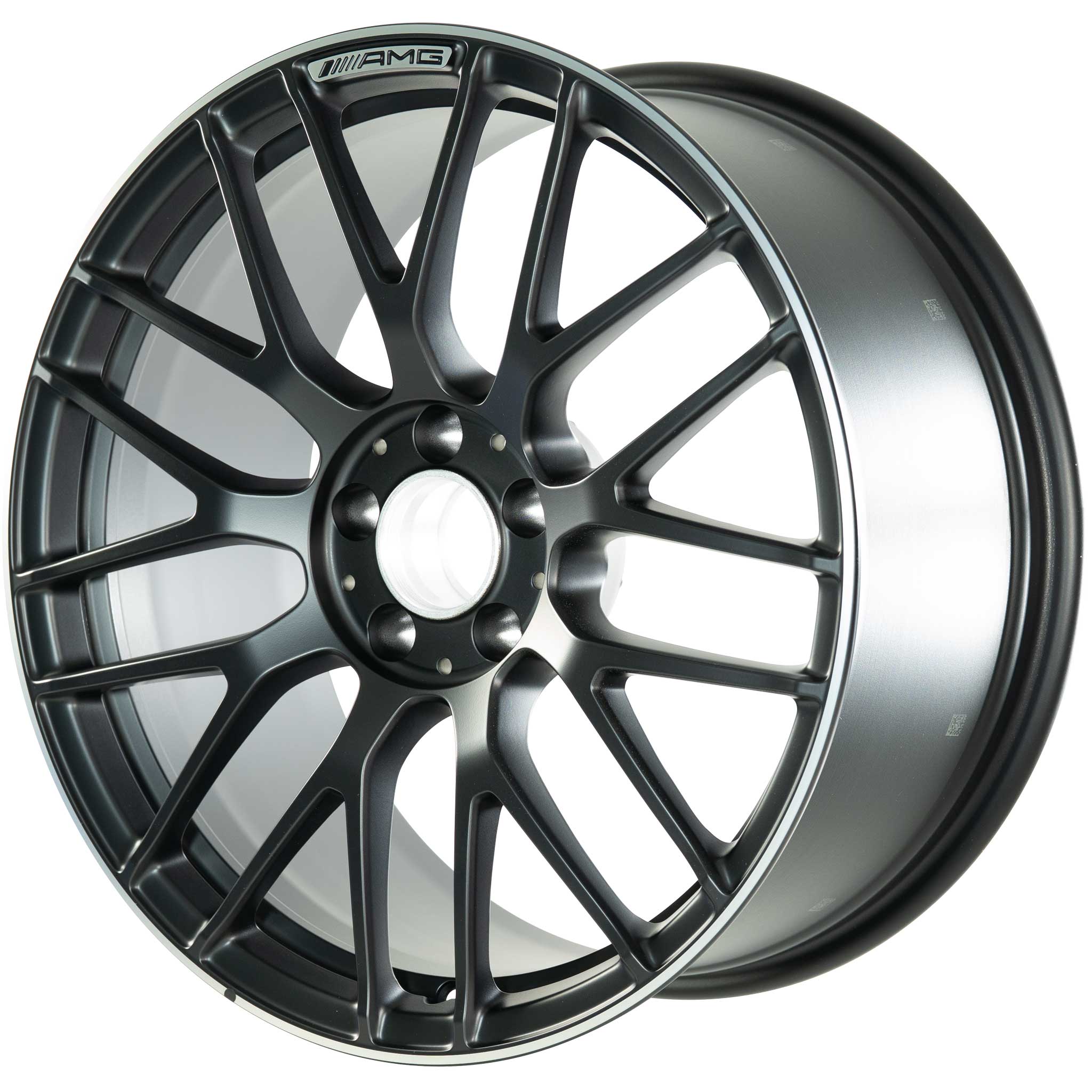 AMG Cross Spoke [205-19] Matt Black with High Sheen Rim Edge (Forged) Alloy Wheel Product Image #2