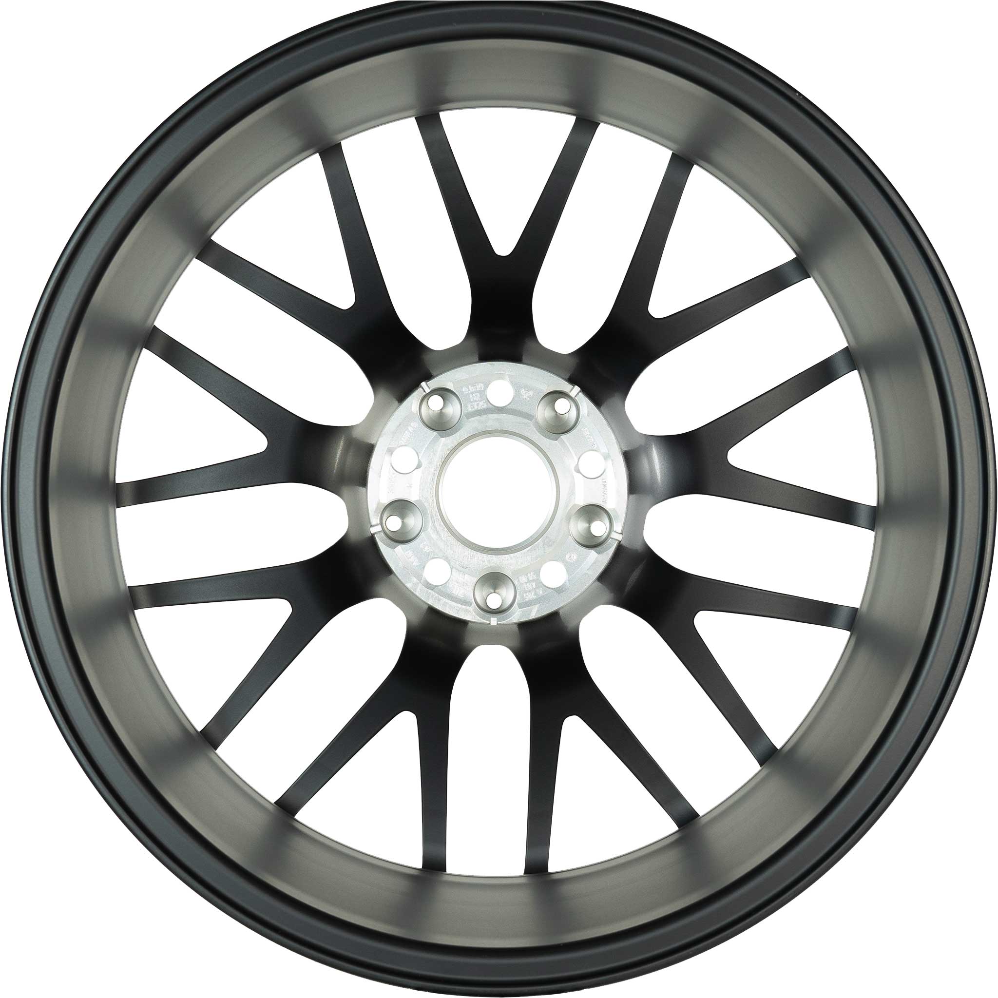 AMG Cross Spoke [205-19] Matt Black with High Sheen Rim Edge (Forged) Alloy Wheel Product Image #3