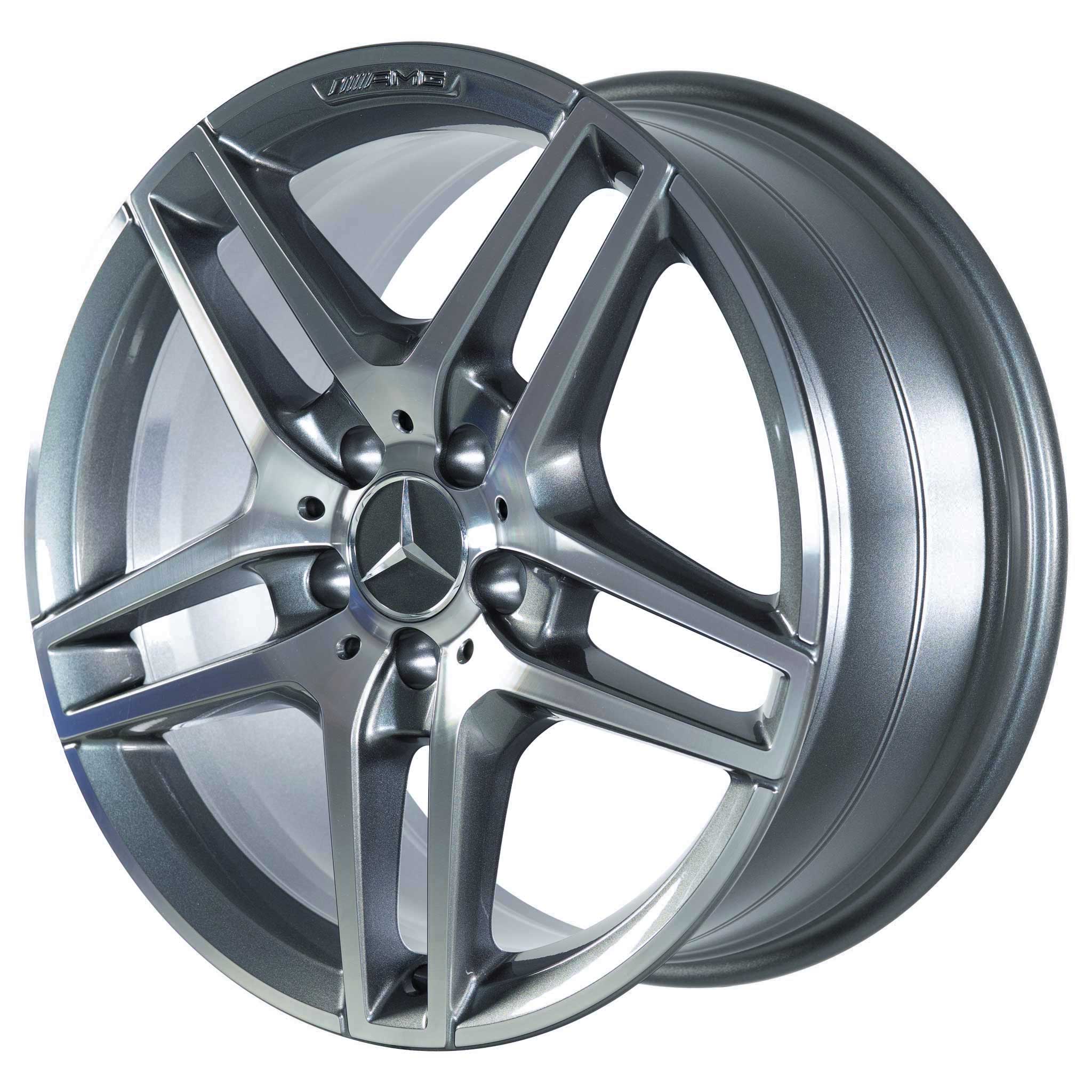 AMG 5 Twin Spoke [212-18] Himalaya Grey with High Sheen Alloy Wheel Product Image #2