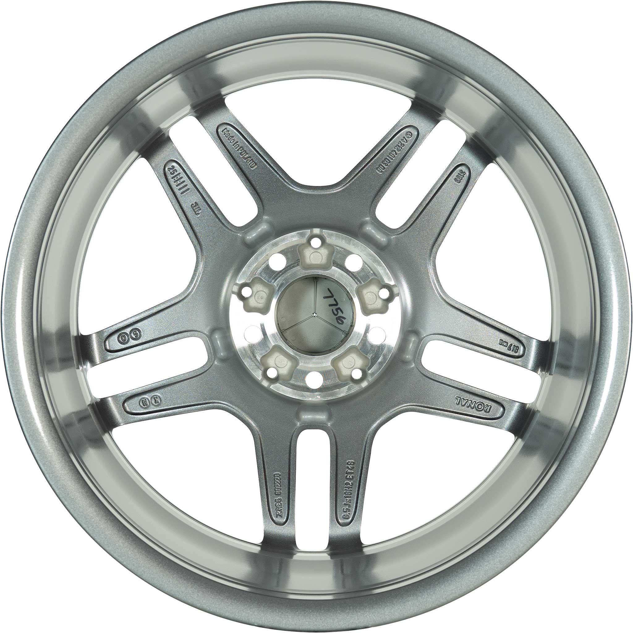 AMG 5 Twin Spoke [212-18] Himalaya Grey with High Sheen Alloy Wheel Product Image #3