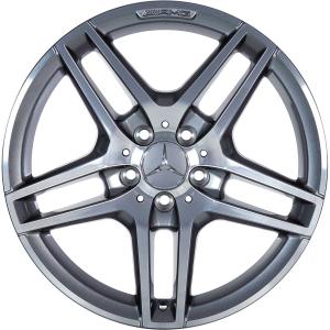 AMG 5 Twin Spoke [212-18] Himalaya Grey with High Sheen Alloy Wheel for Mercedes E-Class W212 - Sizes 18in