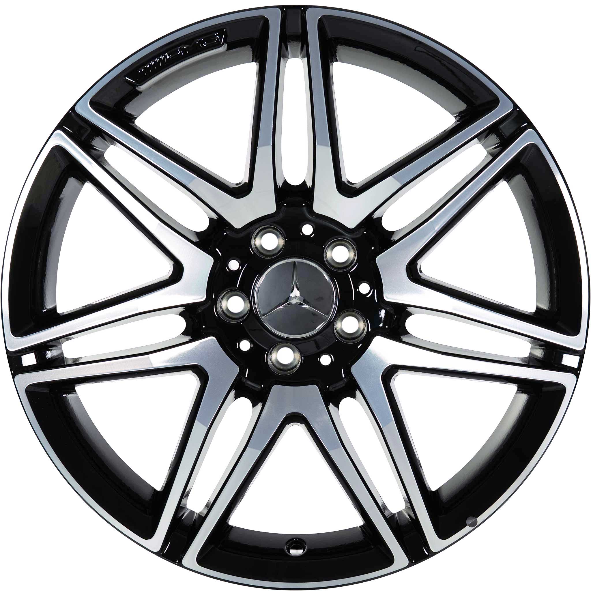 AMG 7 Twin Spoke [212-19] Gloss Black with High Sheen Alloy Wheel Product Image #1