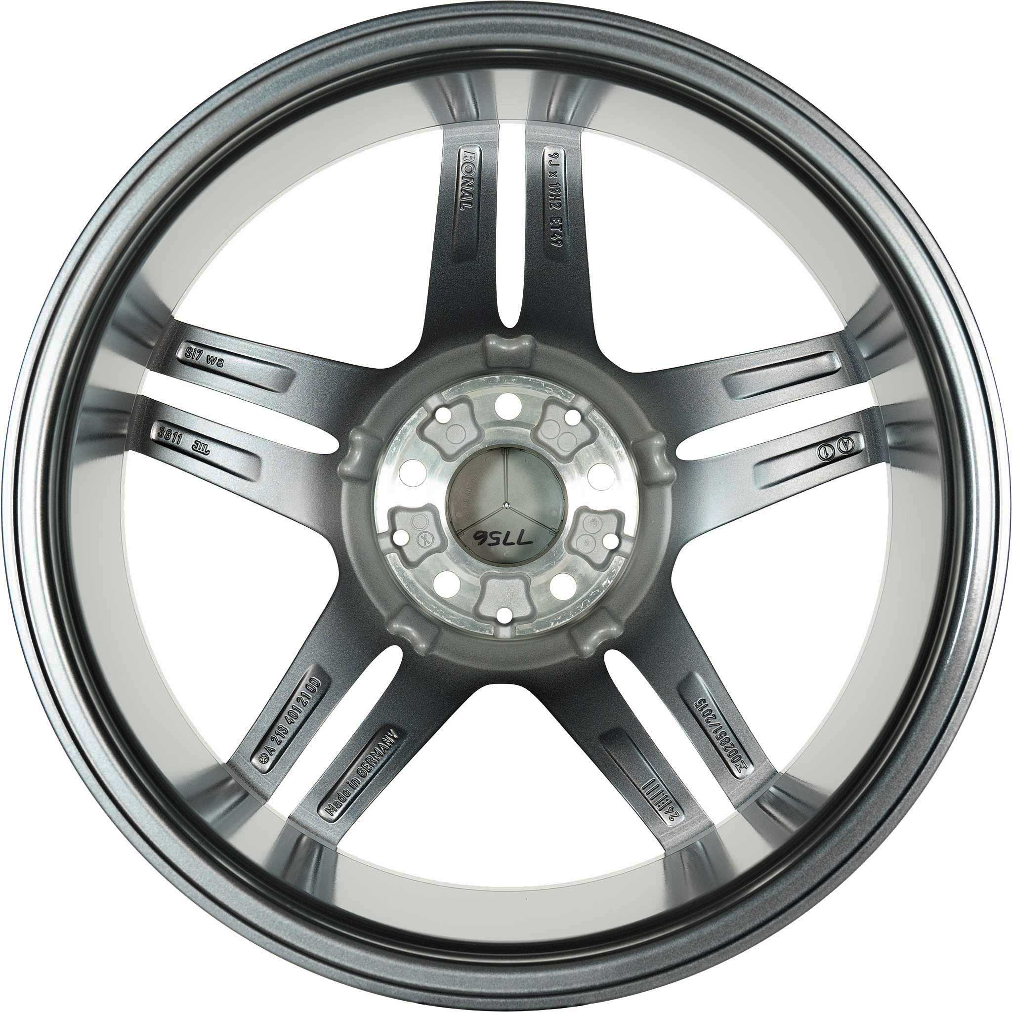 AMG 5 Twin Spoke [213-19] Himalaya Grey with High Sheen Alloy Wheel Product Image #3