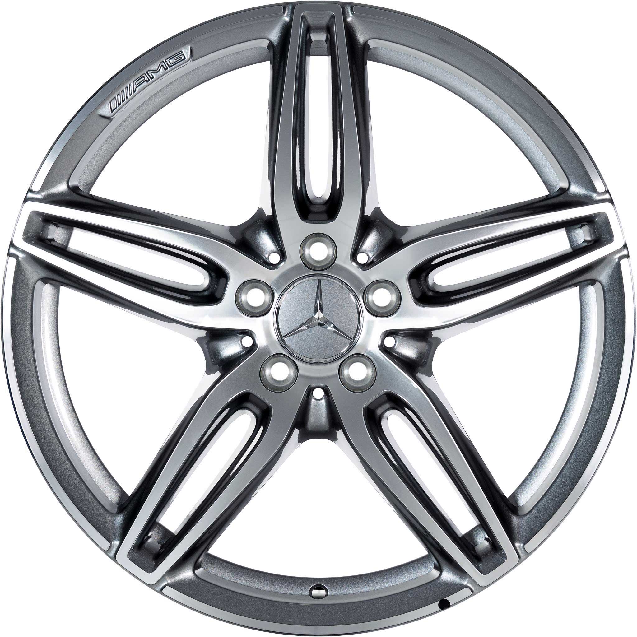 AMG 5 Twin Spoke [213-19] Himalaya Grey with High Sheen Alloy Wheel Product Image #1