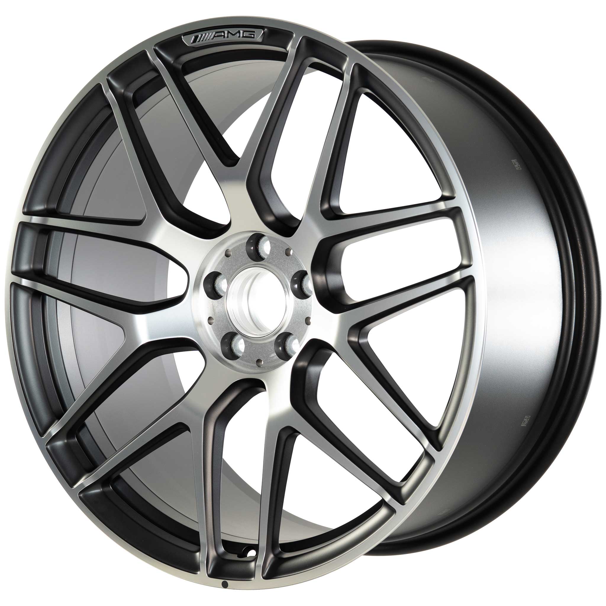 AMG Cross Spoke [290-21] Matt Black with High Sheen (Forged) Alloy Wheel Product Image #2