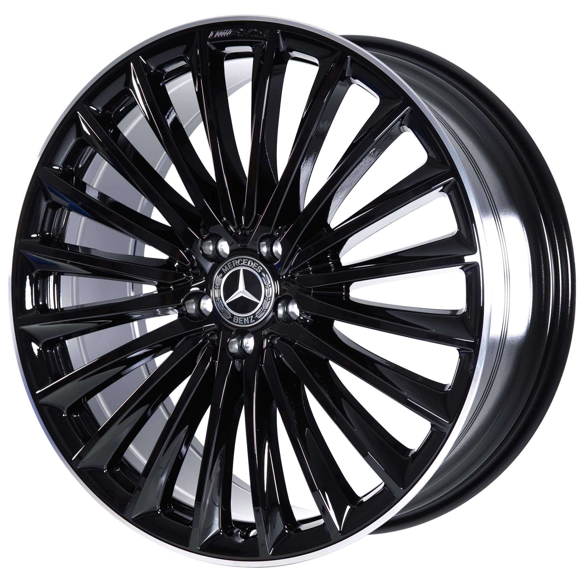 AMG Multispoke [295-21] Gloss Black with High Sheen Rim Edge Alloy Wheel Product Image #2