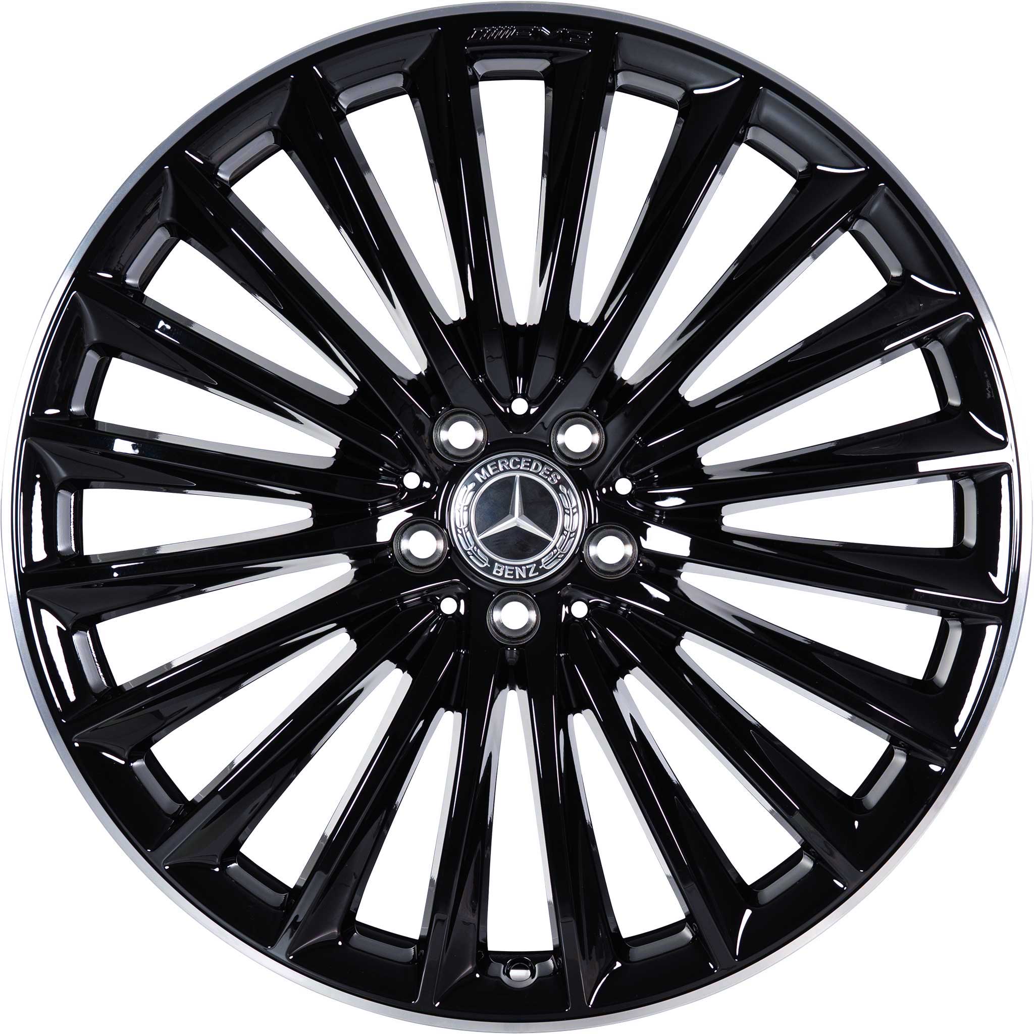AMG Multispoke [295-21] Gloss Black with High Sheen Rim Edge Alloy Wheel Product Image #1