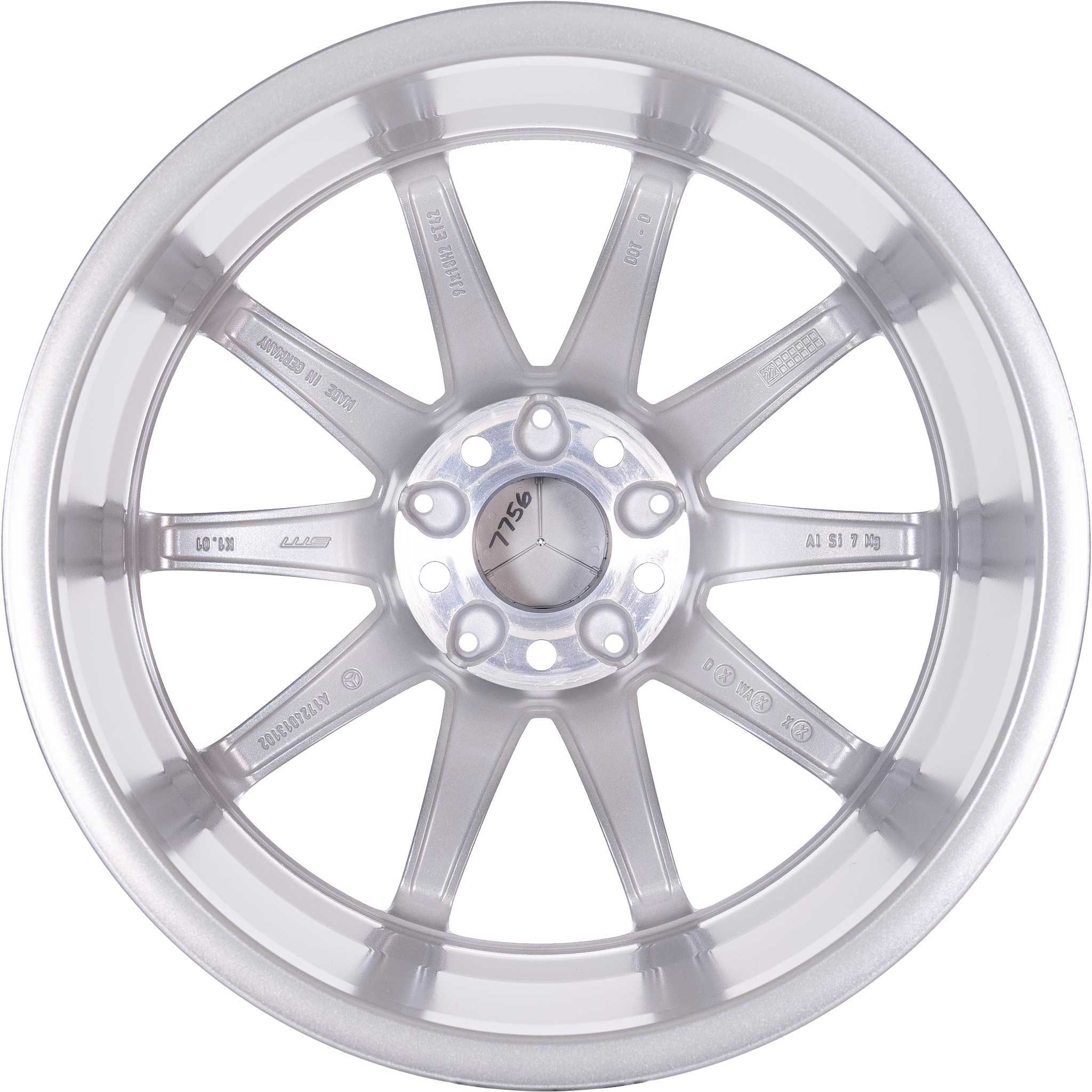 AMG 10 Spoke [172-18] Himalaya Grey with High Sheen Alloy Wheel Product Image #3